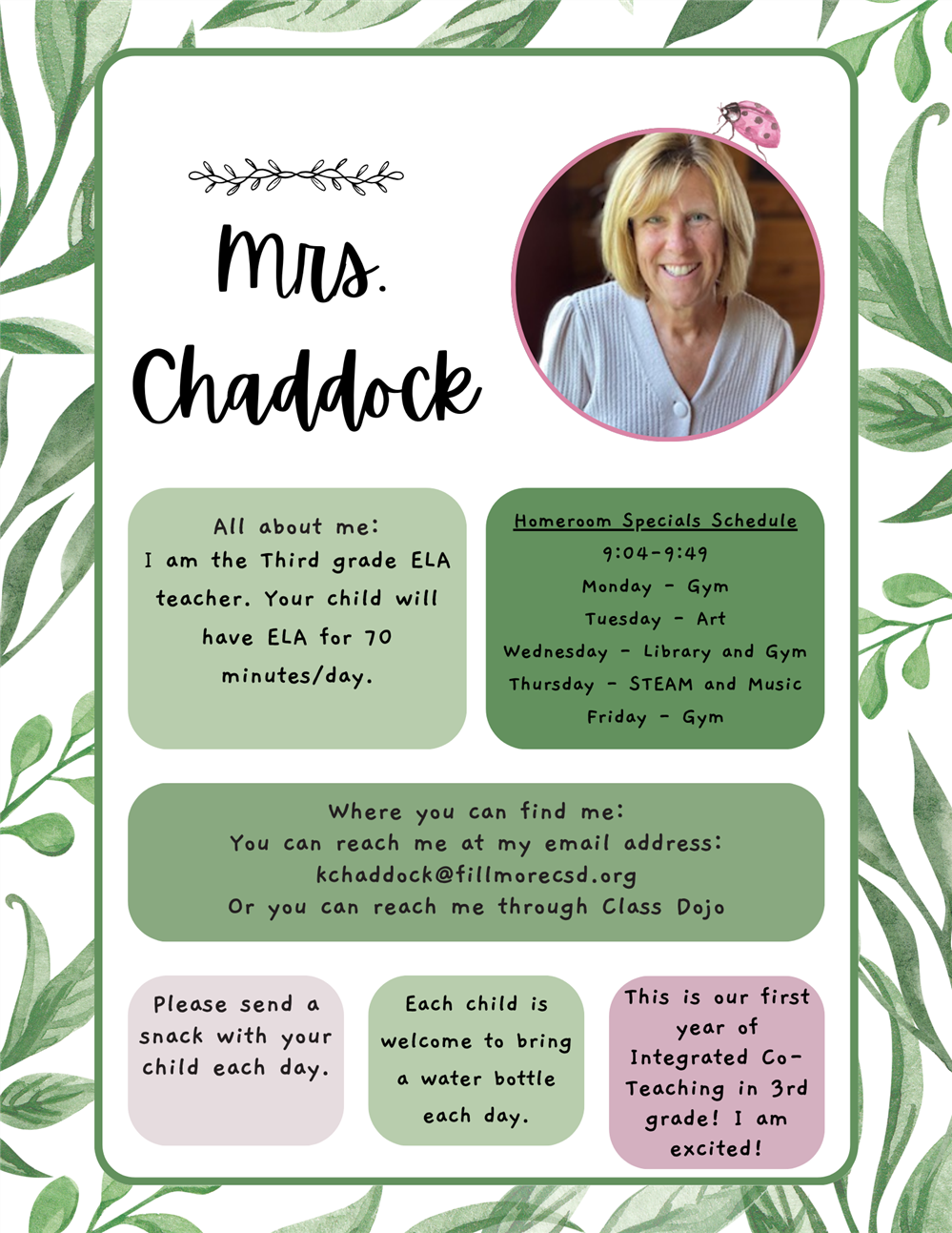 Mrs. Chaddock's Web Page
